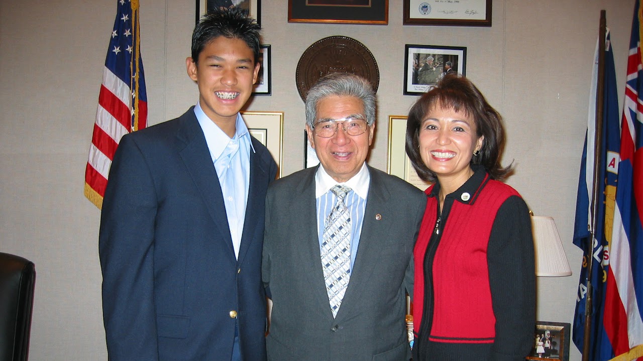 Micah with family at the State Capitol